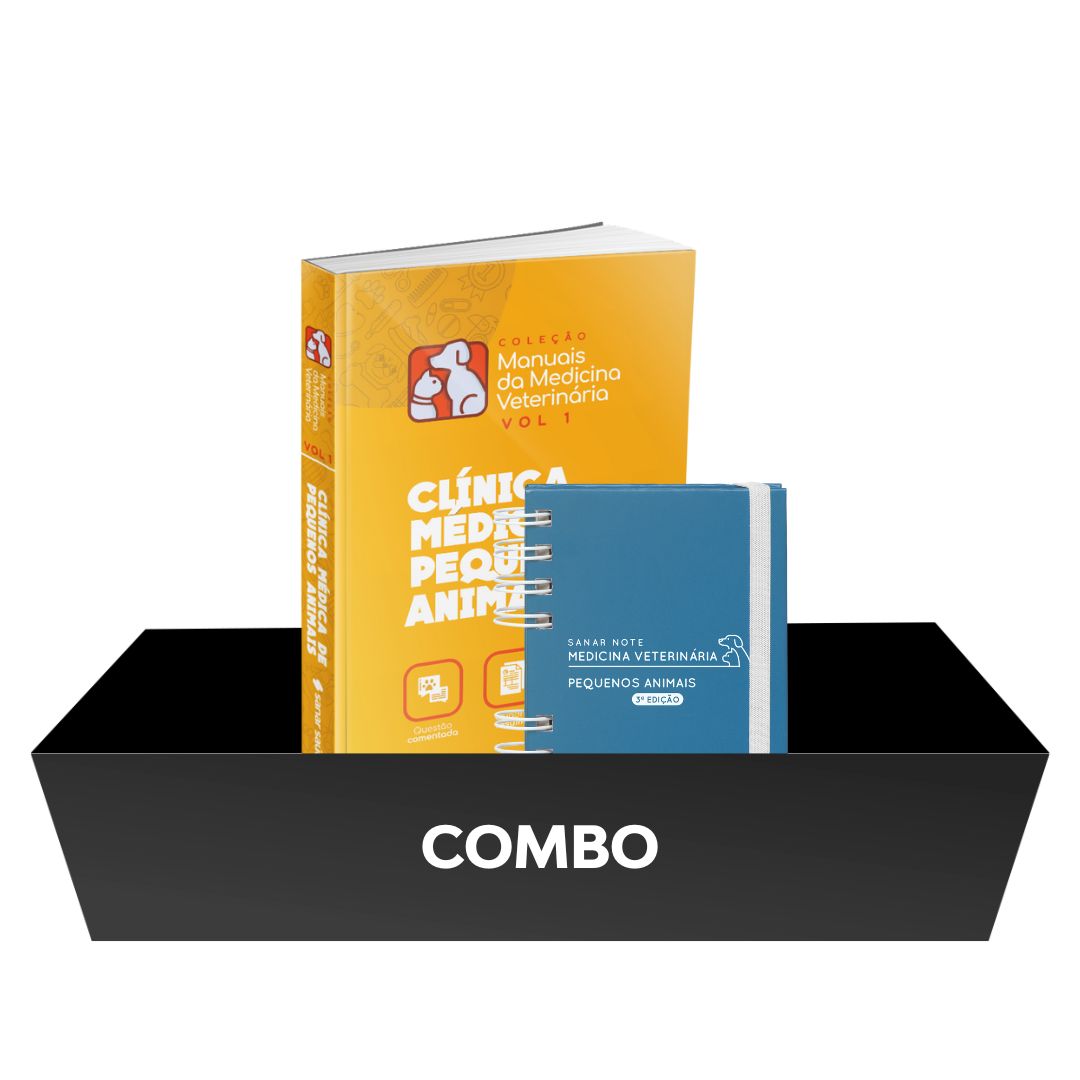 Combo Pequenos Animais - Medicina Veterinária (Clínica Médica + Sanar Note)